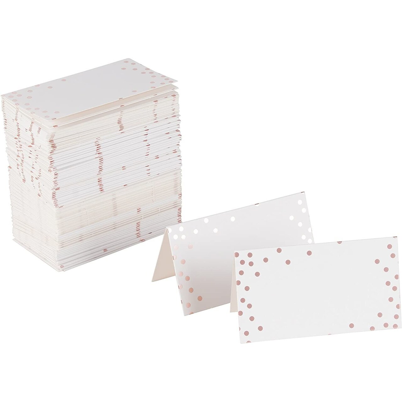 100 Pack Place Cards for Table Setting - Blank Name Cards for Wedding, Baby Showers, Banquets, Reserved Seating (3.5 x 2 In)
